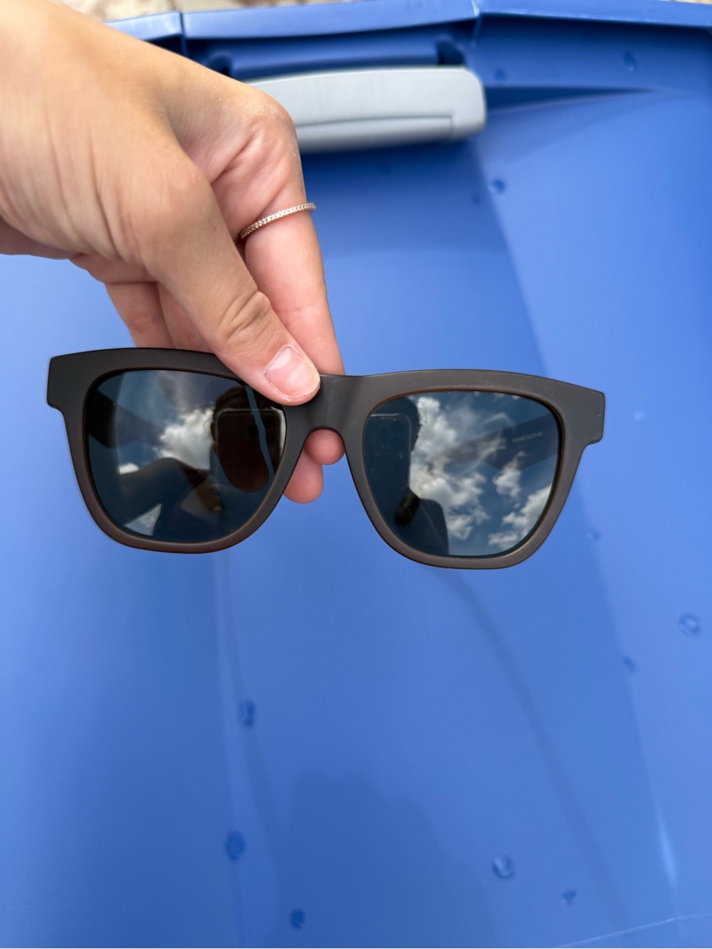 Toms Matte Brown Frame Sunglasses with Dark Lenses
